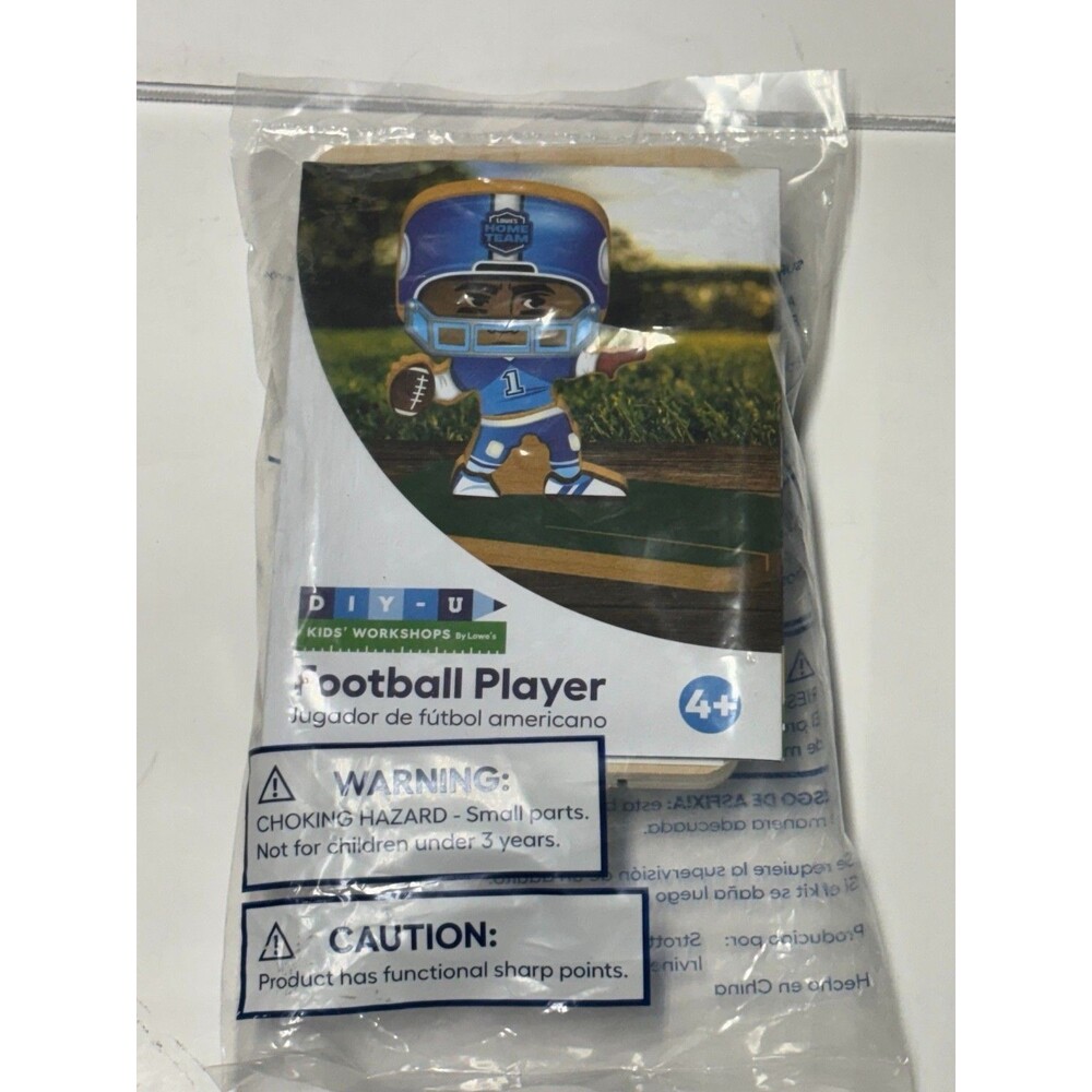 Lowe’s Football Player DIY Kids Workshop Kit With Patch September 2023